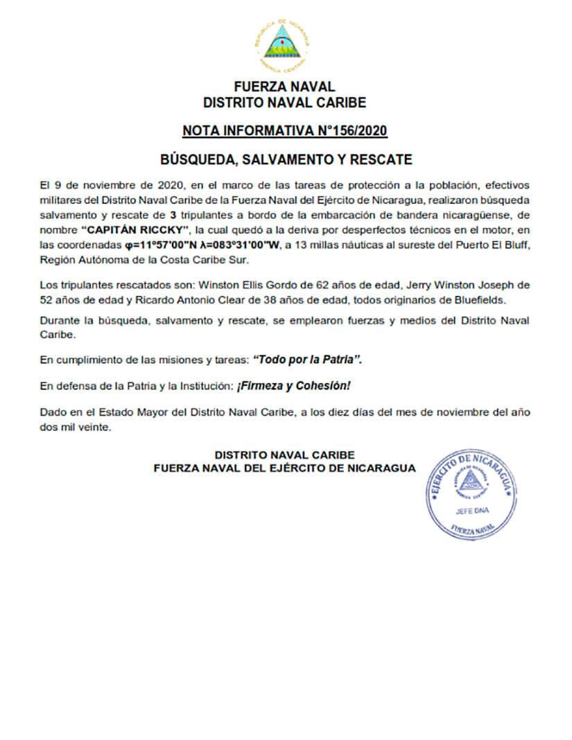 ejercito-de-nicaragua-rescate-tripulates-caribe-sur